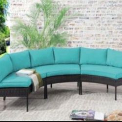 Curved Patio Furniture Round Patio Furniture Brand New Patio Sofa Set Half Moon Patio Furniture 🆕🆕