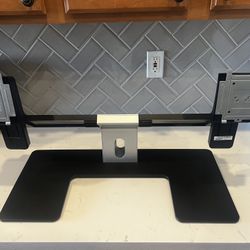 Dell MDS14 Dual 24" Monitor Stand Black U-Shaped Base Tilts / Swivel / Height