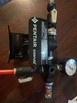 Everpure pentair qc71 single water filter holder/pressure gauge