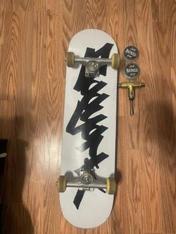 Zoo York OG Tag Complete Skateboard 8.0 + Silver Ratchet Tool + Bones Wax