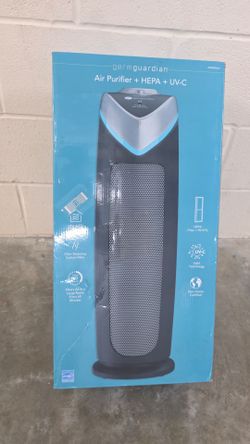 GermGuardian 743 sq. ft. HEPA Filter Tower Air Purifier 22 in. For Home, Smoke, Dust, Odors, Allergens