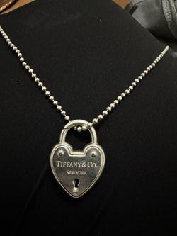 Tiffany & Co RTT Arc Heart Charm With Beaded Chain