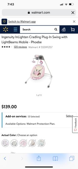 Ingenuity inLighthen cradling swing