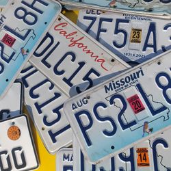 Old License Plates for Decor/Art Project