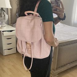 NWT Stoney clover “Destination Paris” Woven Pink Backpack