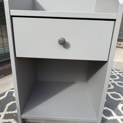 One Gray Nightstand, $40. Excellent Condition.
