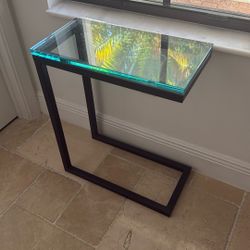 Glass End Table 