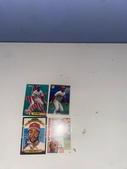 4 Ozzie Smith Baseball Cards – Cardinals – Hall of Famer