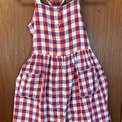 New with tags-Girls Pull Over Sleeveless Dress , Cat & Jack, Red, White and Blue, size L (10-12)