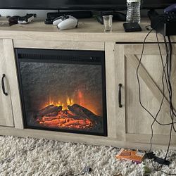 Tv Stand With Fire Place 