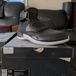 Jordan Generation 23 Black/White/Gold Size 12
