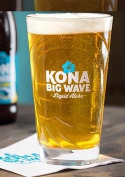 New Kona  Big Wave Traditional Pint Glass 16oz  3D/Embossed