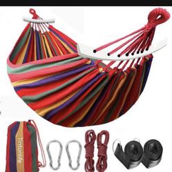 Multi Colored Cotton Hammock With Travel Bag
