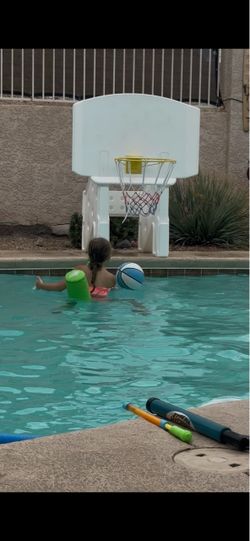 Pool basketball hoop