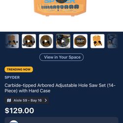 SPYDER Carbide-tipped Arbored Adjustable Hole Saw Set (14-Piece) with Hard Case