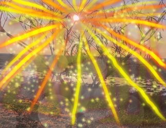 DIGITAL ART SUNBURNRAYSINBAYSDAAREA