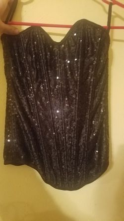 Small blk sparkle corset NWOT