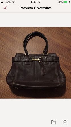 Coach pebbled leather satchel
