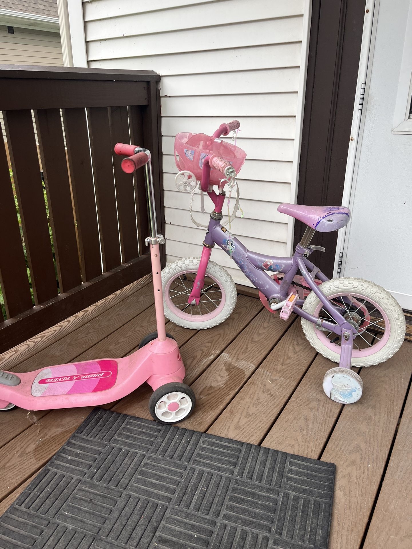 Huffy Kids Princess Bike And Scooter Set