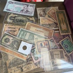 Foreign Currency-out Of Circulation Coin And Silver Box Collection