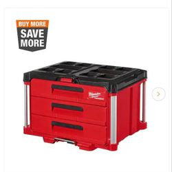 Milwaukee
PACKOUT 22 in.Modular 3-Drawer Tool
Box with Metal Reinforced Corners new  nueva