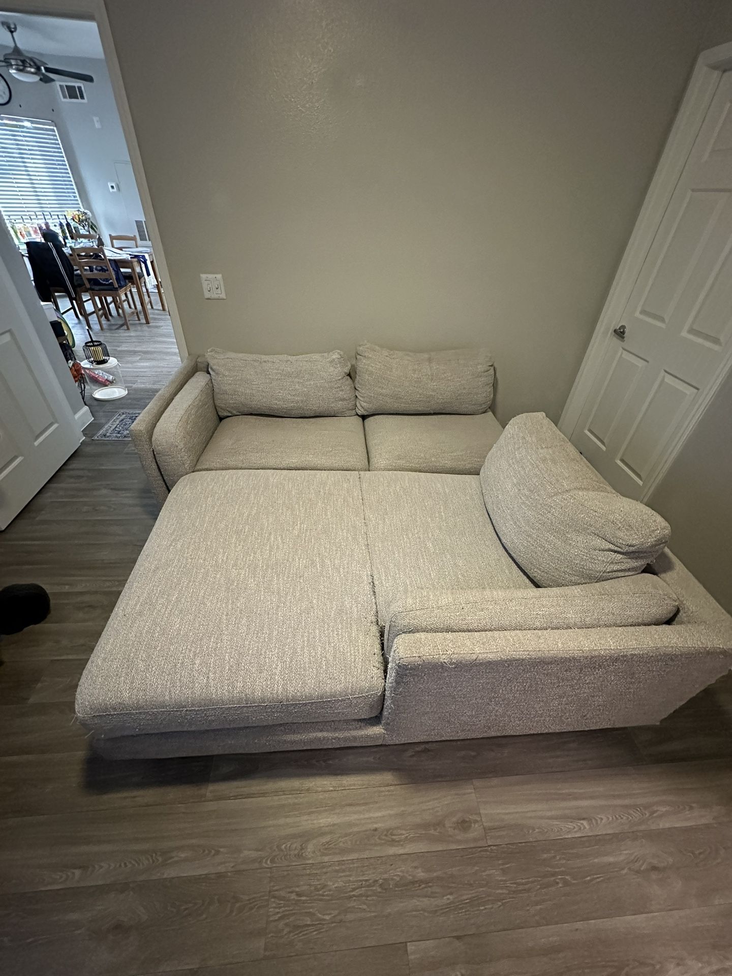 Light Gray L-Shaped Couch – $275 OBO