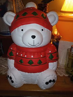 Holiday bear cookie 🍪 jar