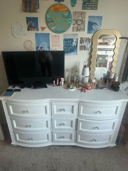 Girls white dresser for kids