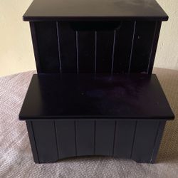 Double Step Stool With Storage 