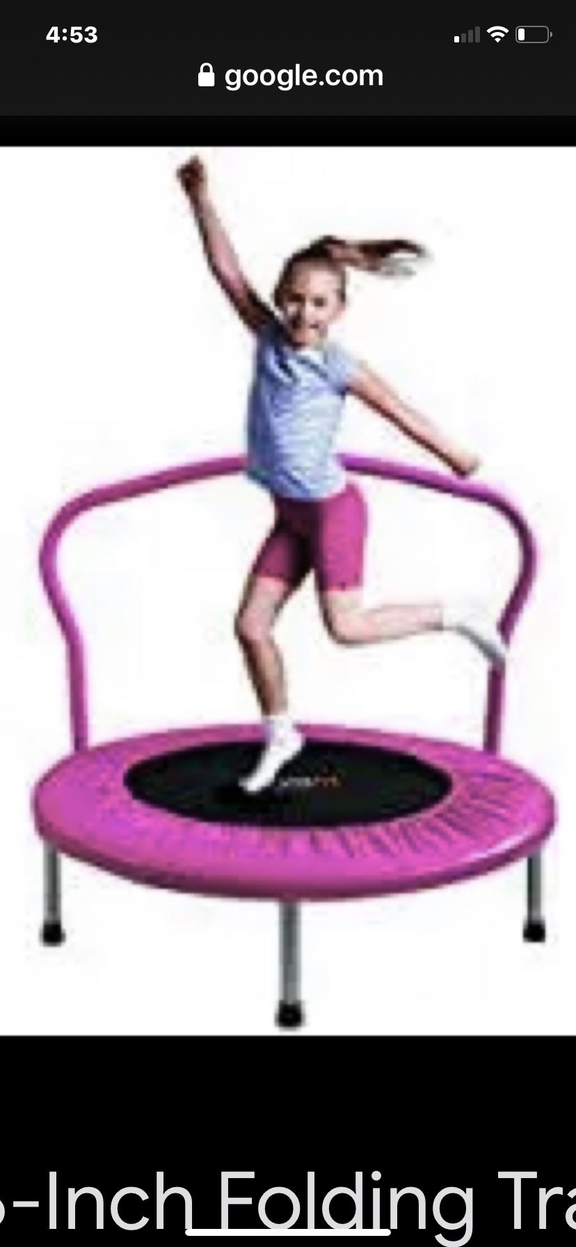 Ativafit 36-Inch Folding Trampoline Mini Rebounder Suitable for Indoor and Outdoor use,