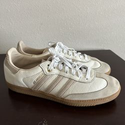 adidas gazelle silver green womens adidas Women's Originals Samba OG Shoes, Cream White Black Sand / 10 main image 1