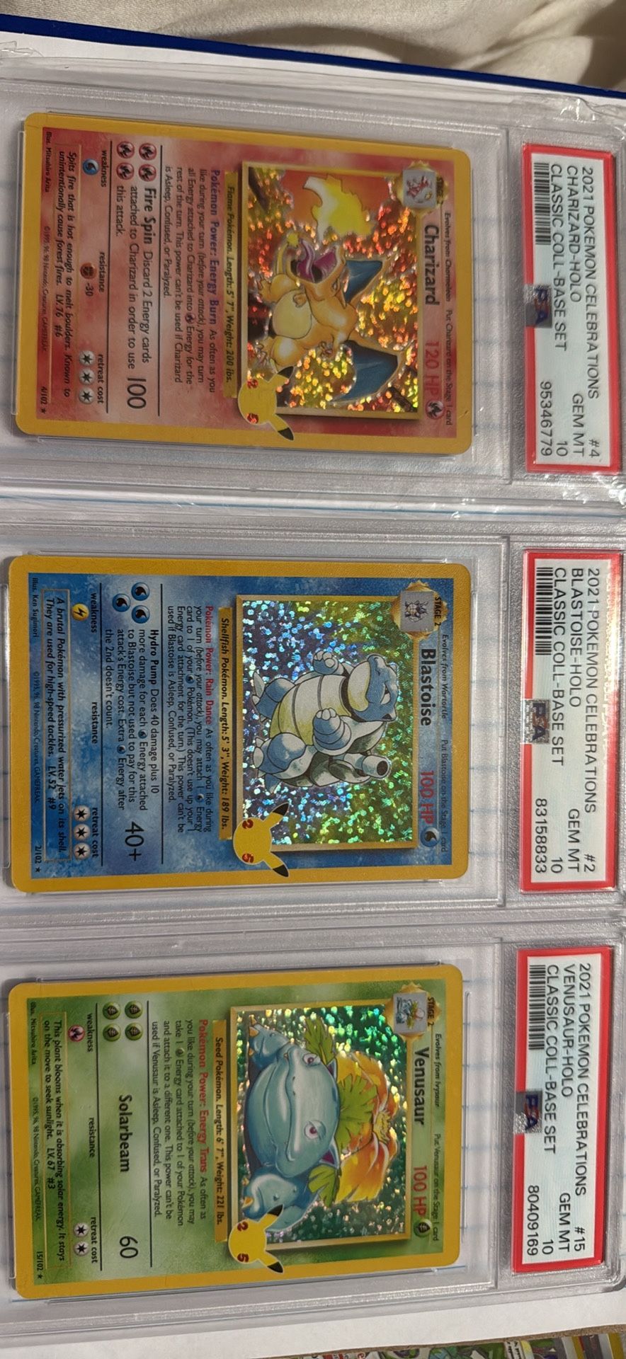 Pokémon Card Charizard Blastoise Venusaur