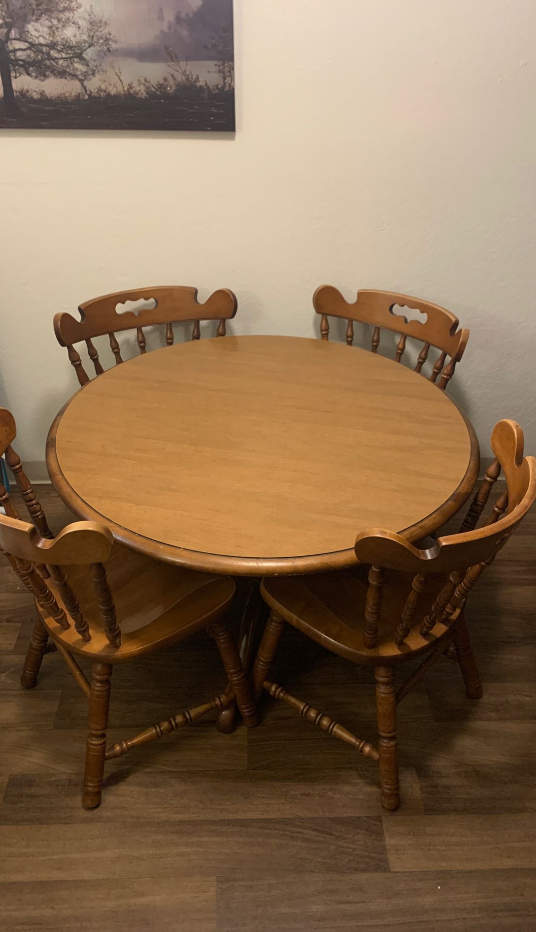 Wooden dining room table