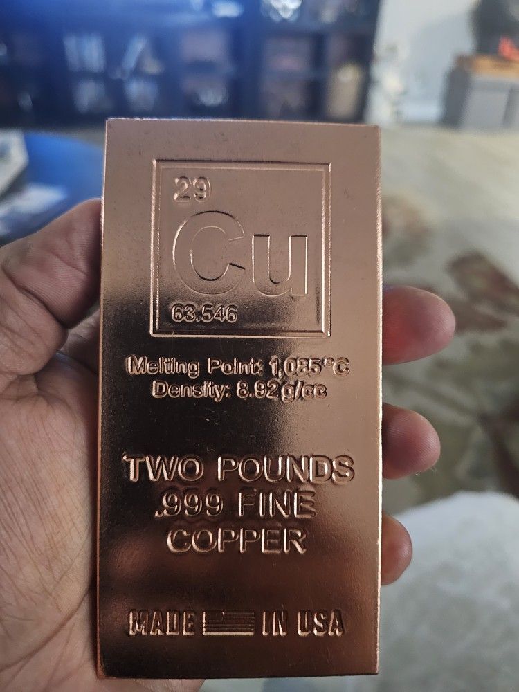 2 2lbs Copper Bars