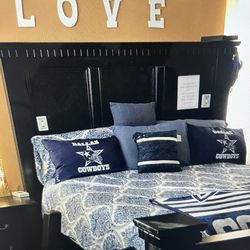 Seven Piece Black Bedroom Set