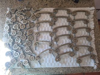 Vintage Brass Scroll Cabinet Hardware Set