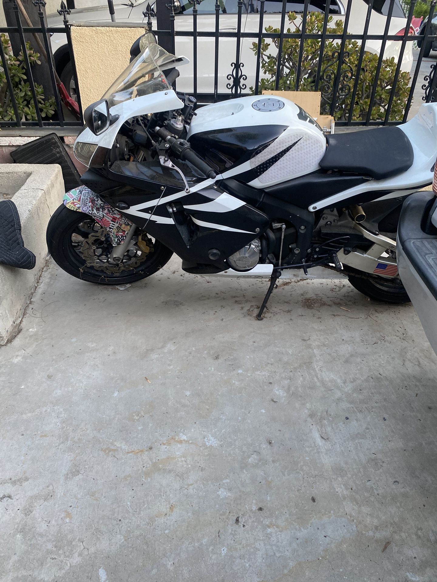 Honda Motorcycle With Pink Slip