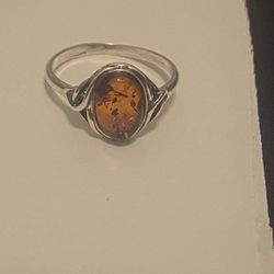 Antique Look Baltic Amber Ring