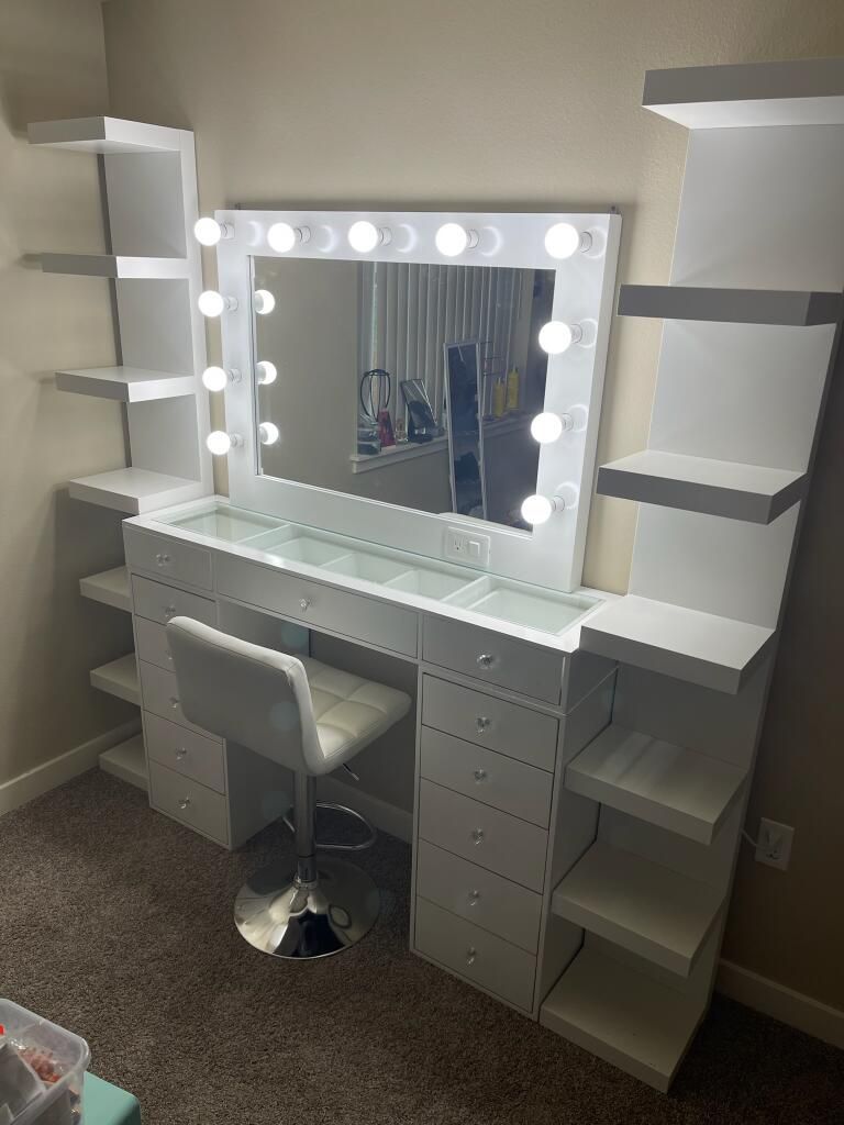 Vanity and 2 wall Shelves 