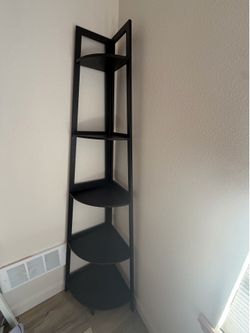 Black corner shelf