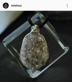 Hand made Amethyst Cluster Pendant