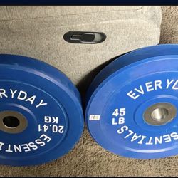 Brand New Set of 45 Lb Olympic Bumper Weight Plates