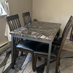 Dining Set (table And 4 Chairs) 