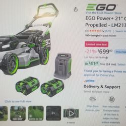 EGO Power +  21" Cordless Self Propelled Lawnmower 