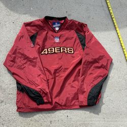 Reebok San Francisco 49ers windbreaker jacket size XL 