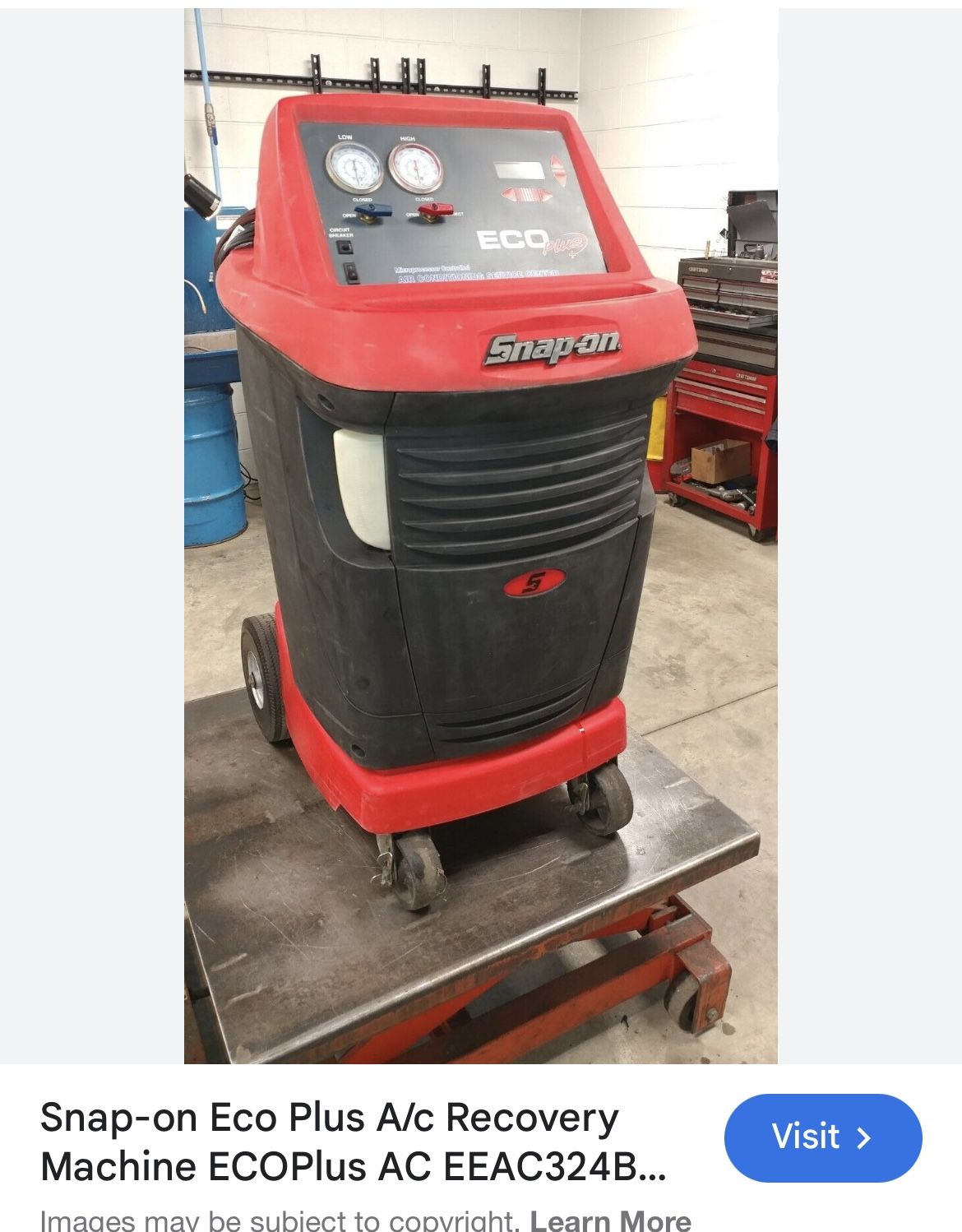 Snap On Eco Plus Ac Recovery