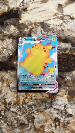 Surfing pikachu pokemon card