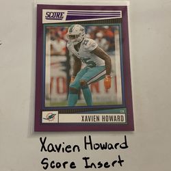 Xavien Howard Miami Dolphins CB Score Short Print Insert Card.