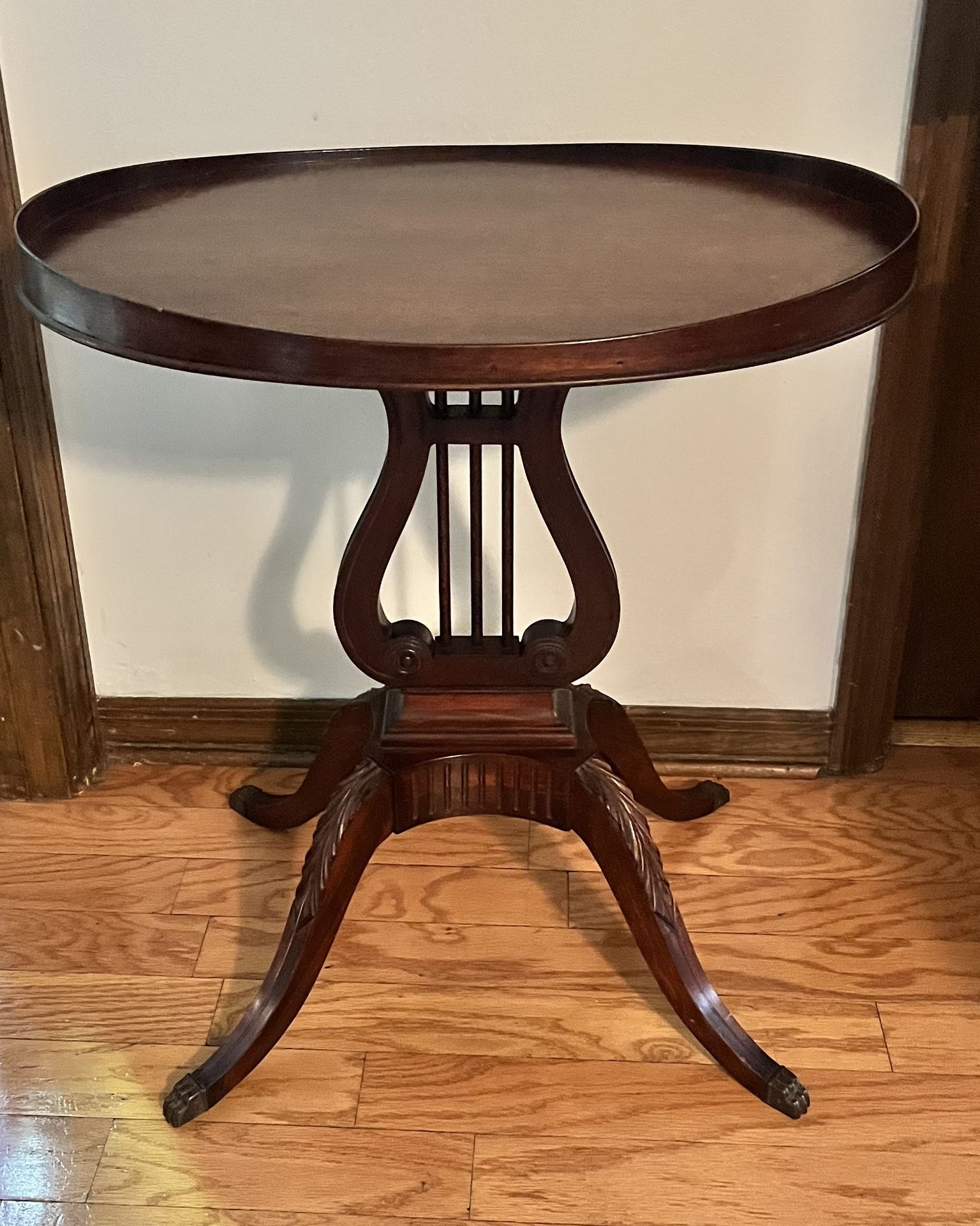 Antique Mersman Lyre Table