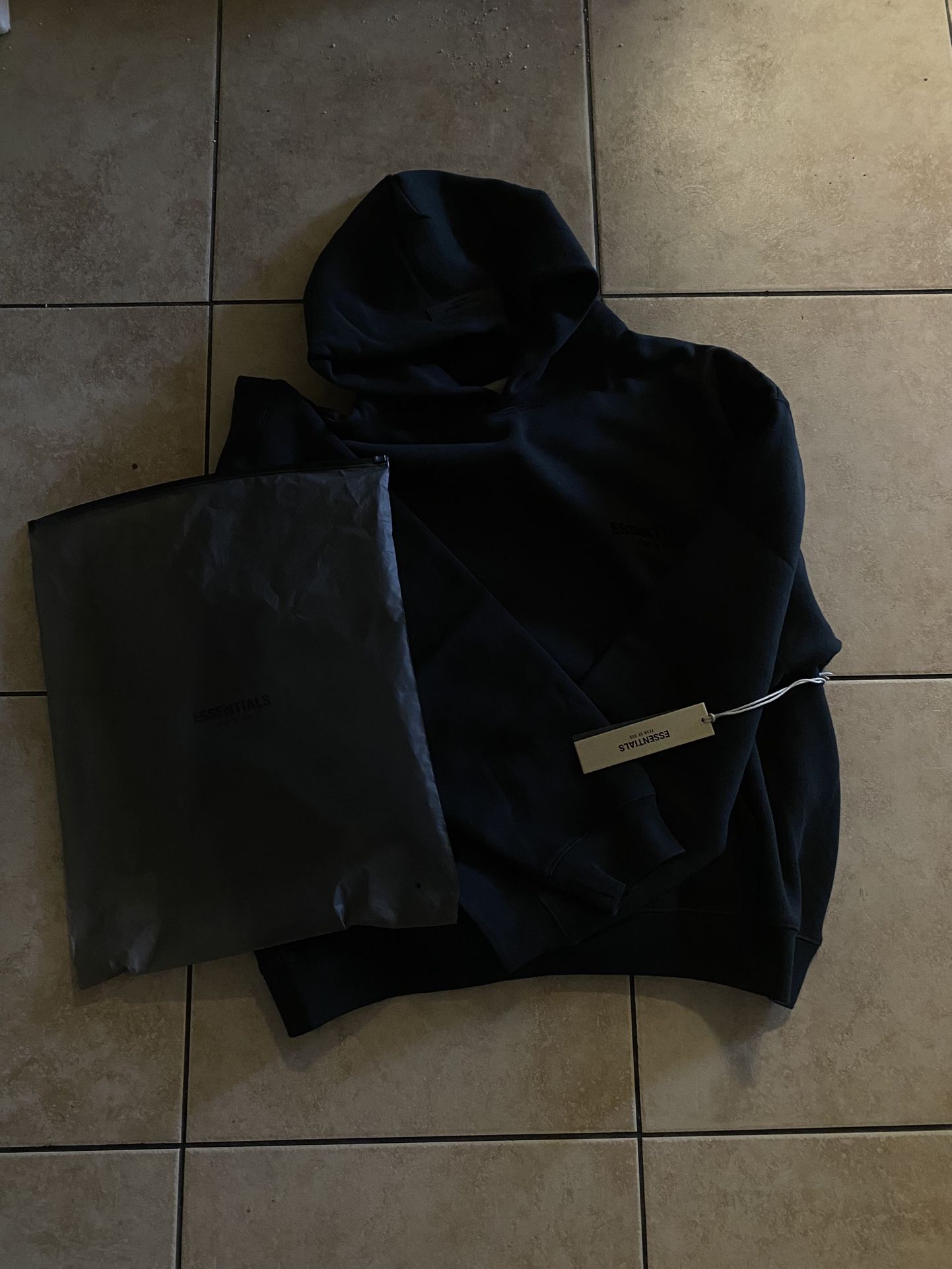 Black essentials hoodie